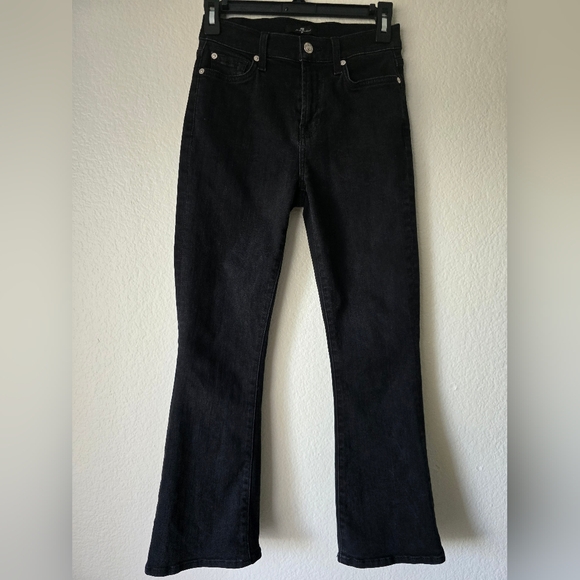 Black 7 For All Man Kind Women's Boot Cut Jeans - Picture 1 of 6